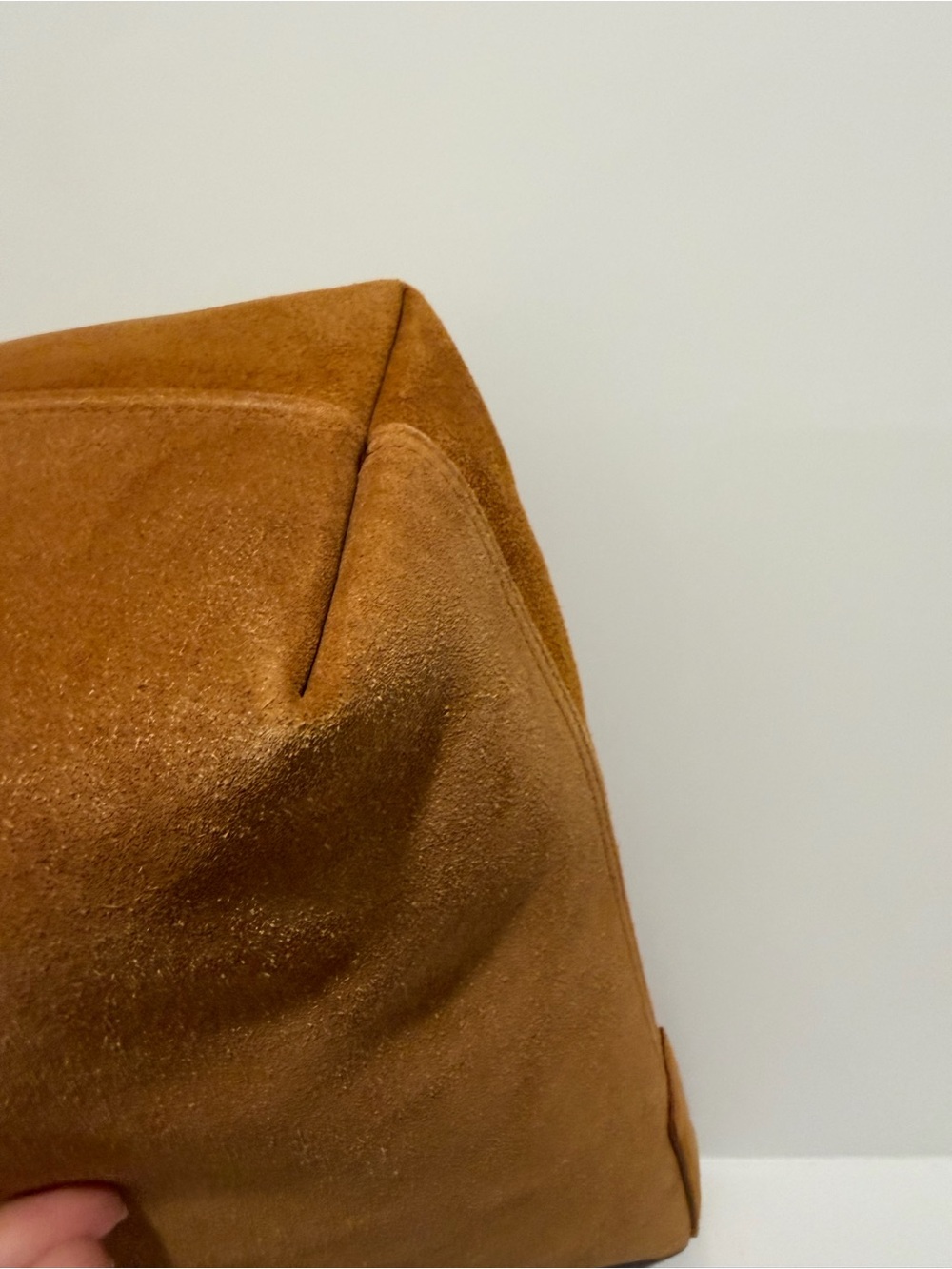 NEW Madewell The Essential Bucket Tote in Dark caramel suede NM988 $198 work bag - Picture 13 of 17